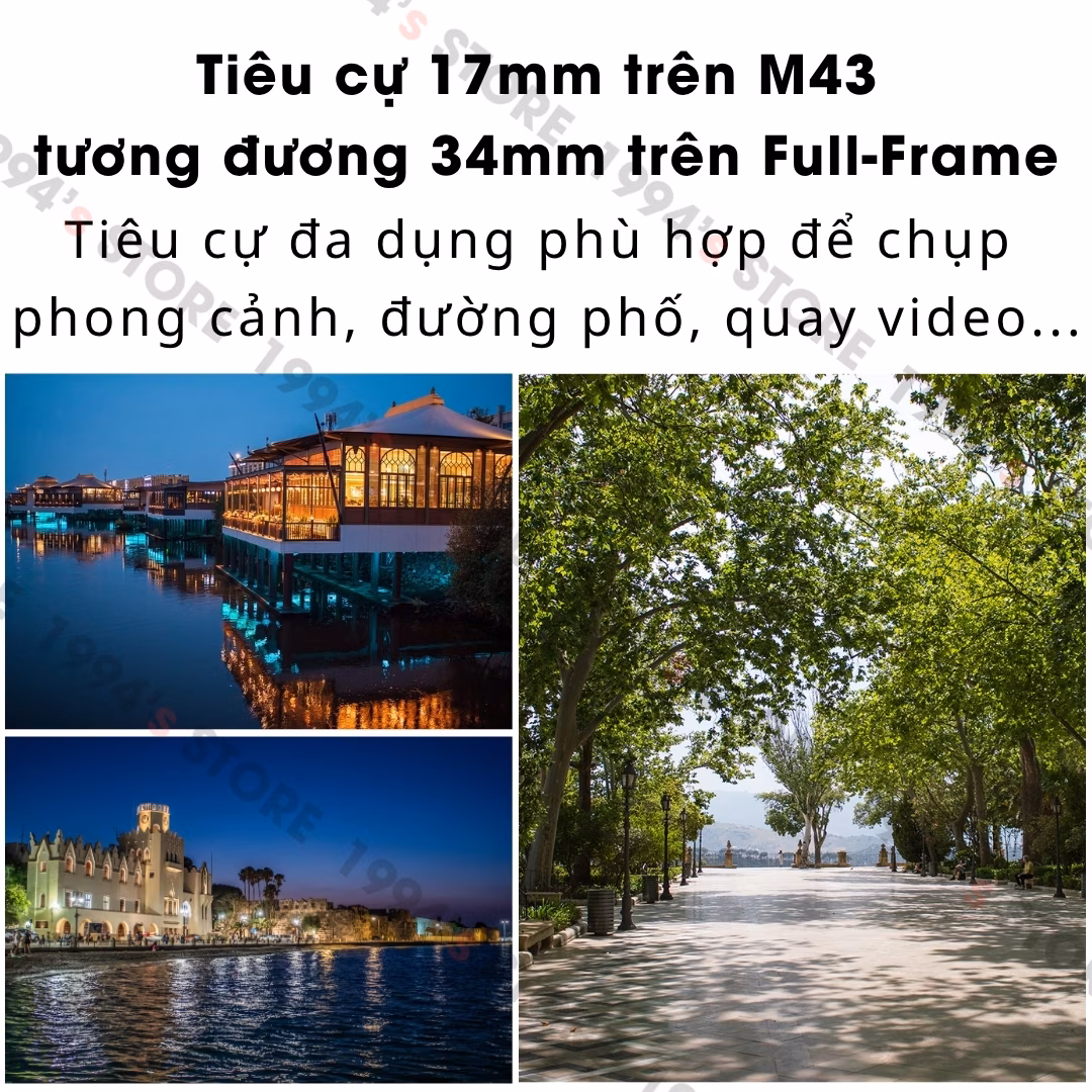 Yongnuo 17mm F1.7 Auto Focus -  Lens góc rộng đa dụng dành cho ngàm M4/3