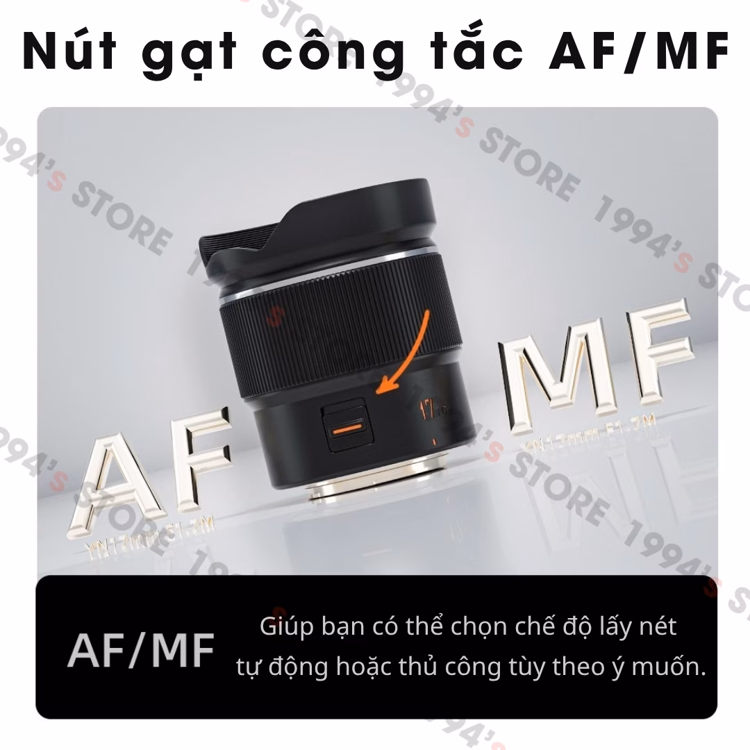Yongnuo 17mm F1.7 Auto Focus -  Lens góc rộng đa dụng dành cho ngàm M4/3