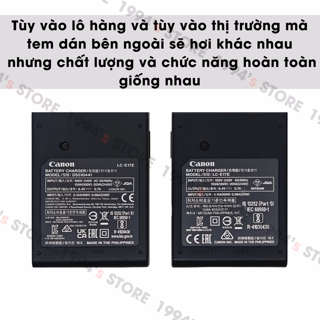 Bộ sạc pin Canon LC-E17 - Dock sạc pin E17 cho CANON 77D, 750D, 760D, M3, M5, 800D, M6, M3, EOS RP, 850D, 200D, M6II