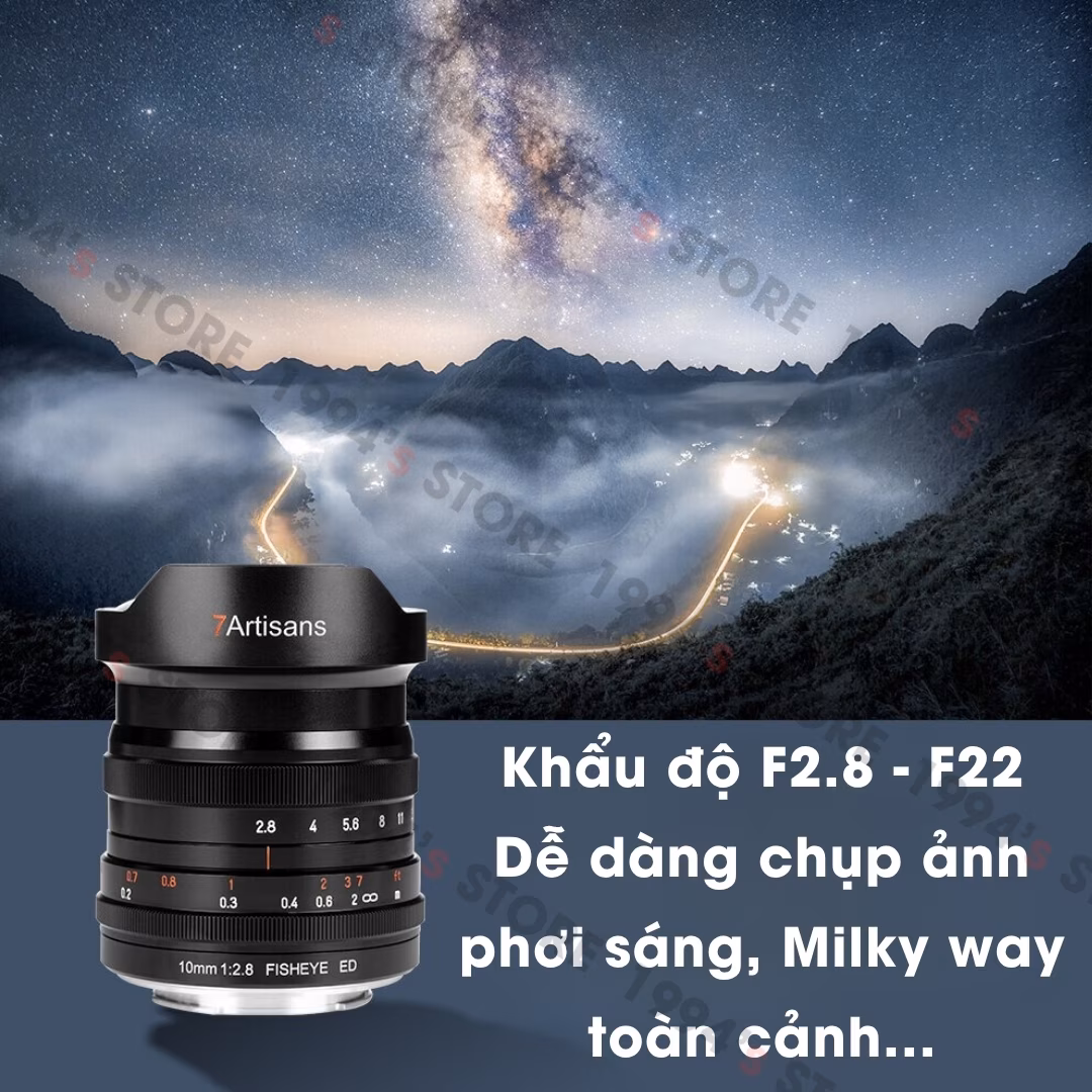 7artisans 10mm f2.8 fisheye ngàm nikon z