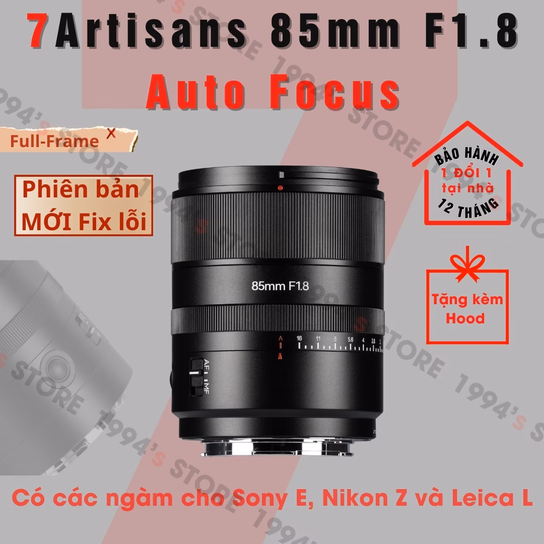 7Artisans 85mm F1.8 AF phiên bản mới ĐÃ FIX LỖI - Lens chân dung for Full-Frame