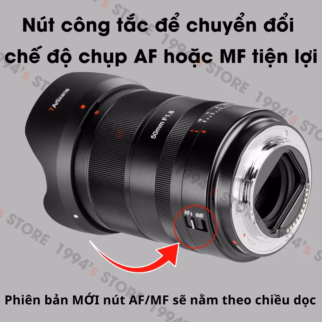 7Artisans 50mm F1.8 AF phiên bản mới (New Version)