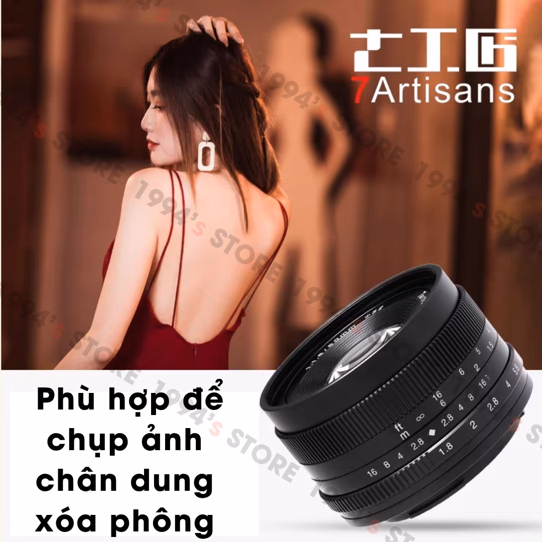 Lens chân dung giá rẻ 7Artisans 50mm F1.8 II
