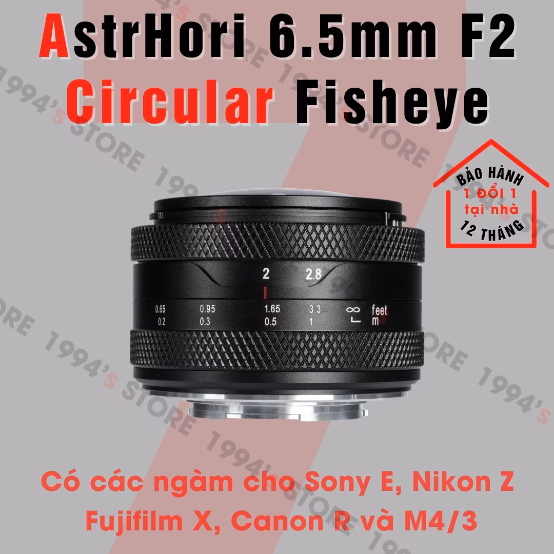 AstrHori 6.5mm F2 Circular Fisheye - Lens mắt cá tròn