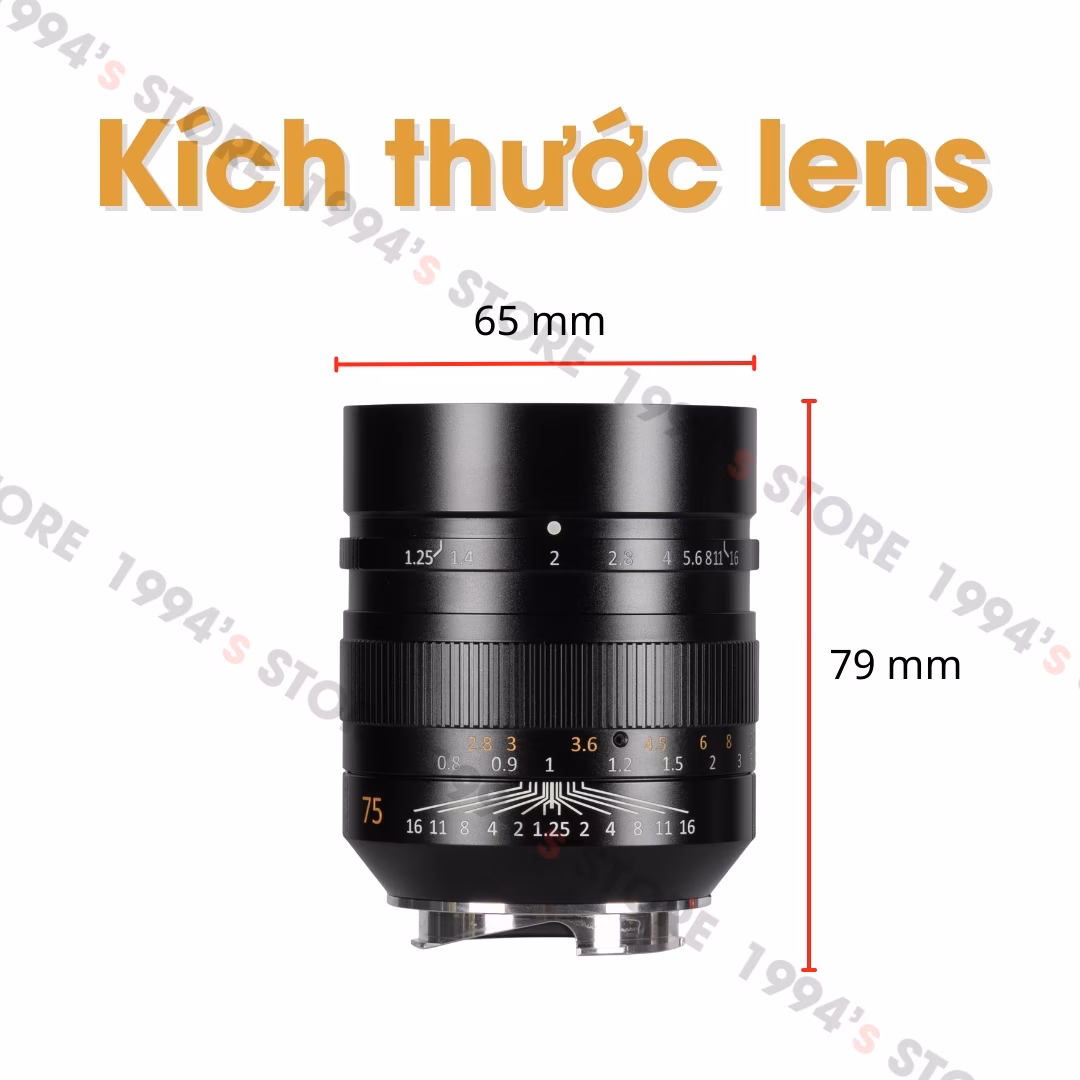 Ống kính 7Artisans 75mm F1.25 Mark II cho Leica M