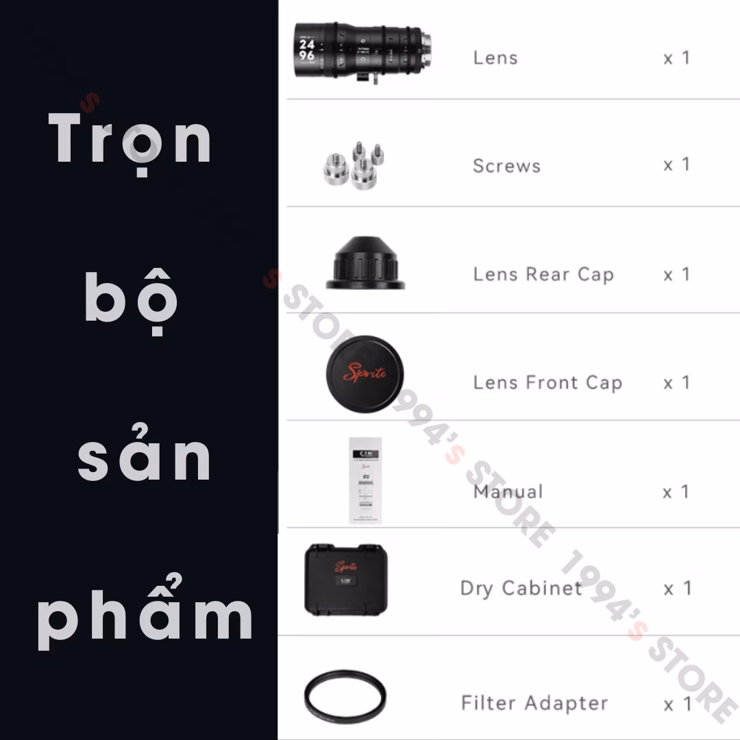 Ống kính 7Artisans Sprite 24-96mm T2.9 Cinema