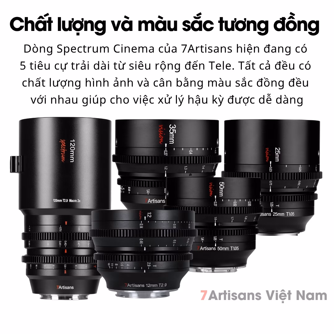 7Artisans Spectrum 120mm T2.9 giá bao nhiêu