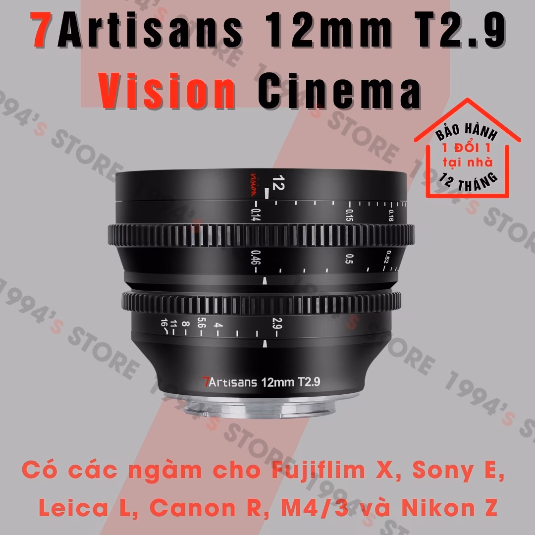 7Artisans 12mm T2.9 Vision Cine chính hãng