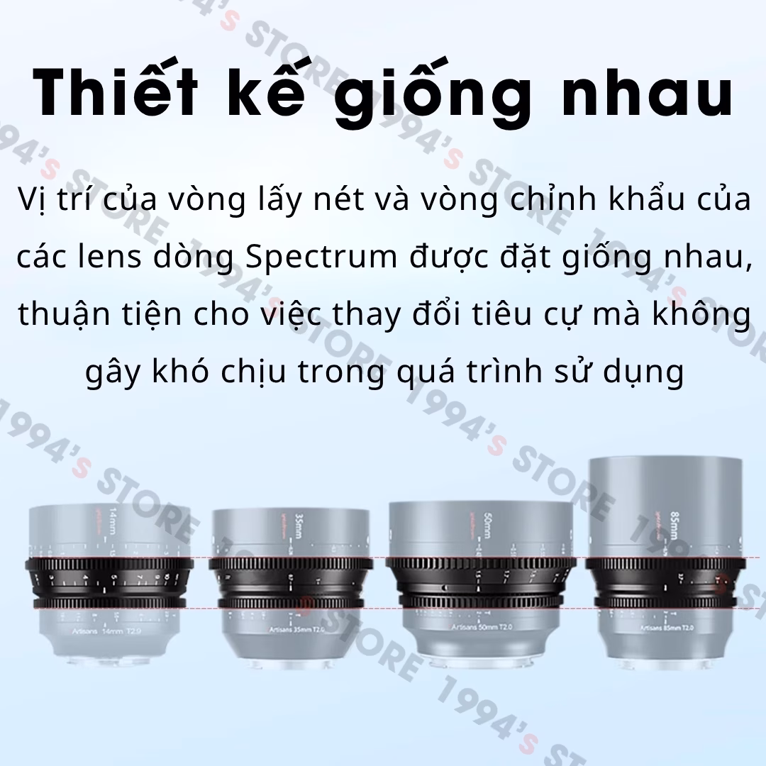 Lens Cine phi 82mm đồng bộ bộ Spectrum