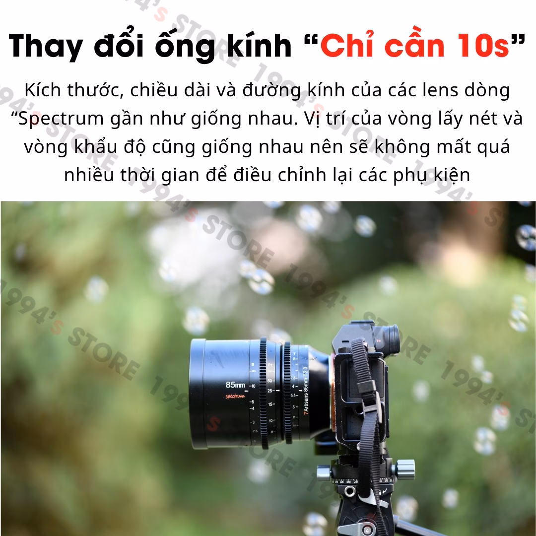 Ống kính quay phim 85mm xóa phông mịt mù