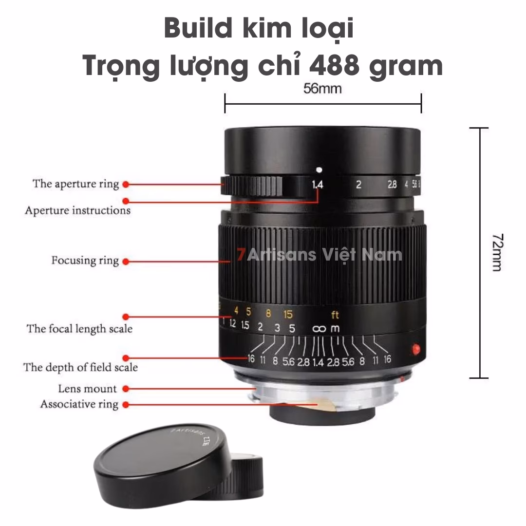 Ống kính 7Artisans 28mm F1.4 II cho Leica M
