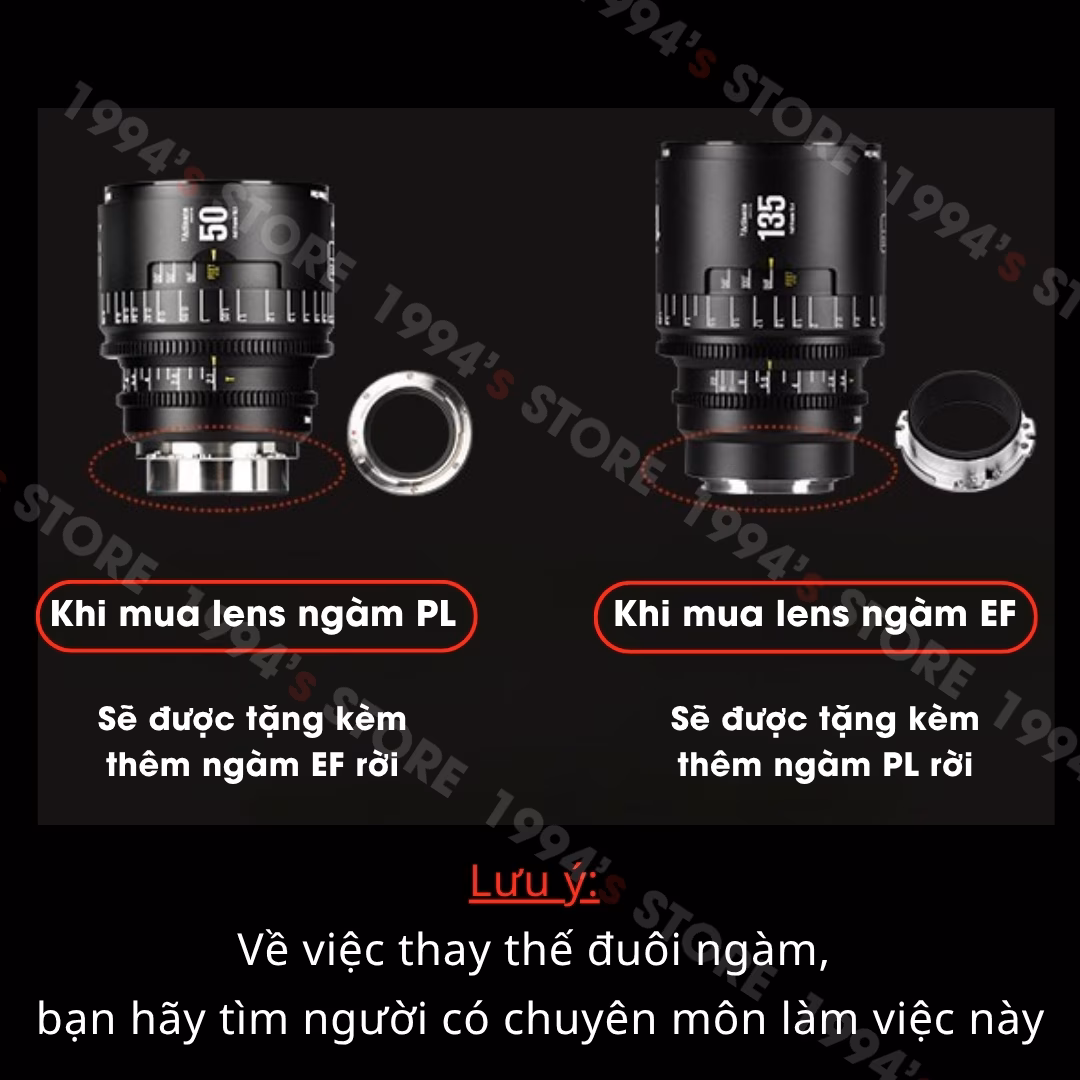 Lens Cine ngàm PL tặng kèm đuôi ngàm EF