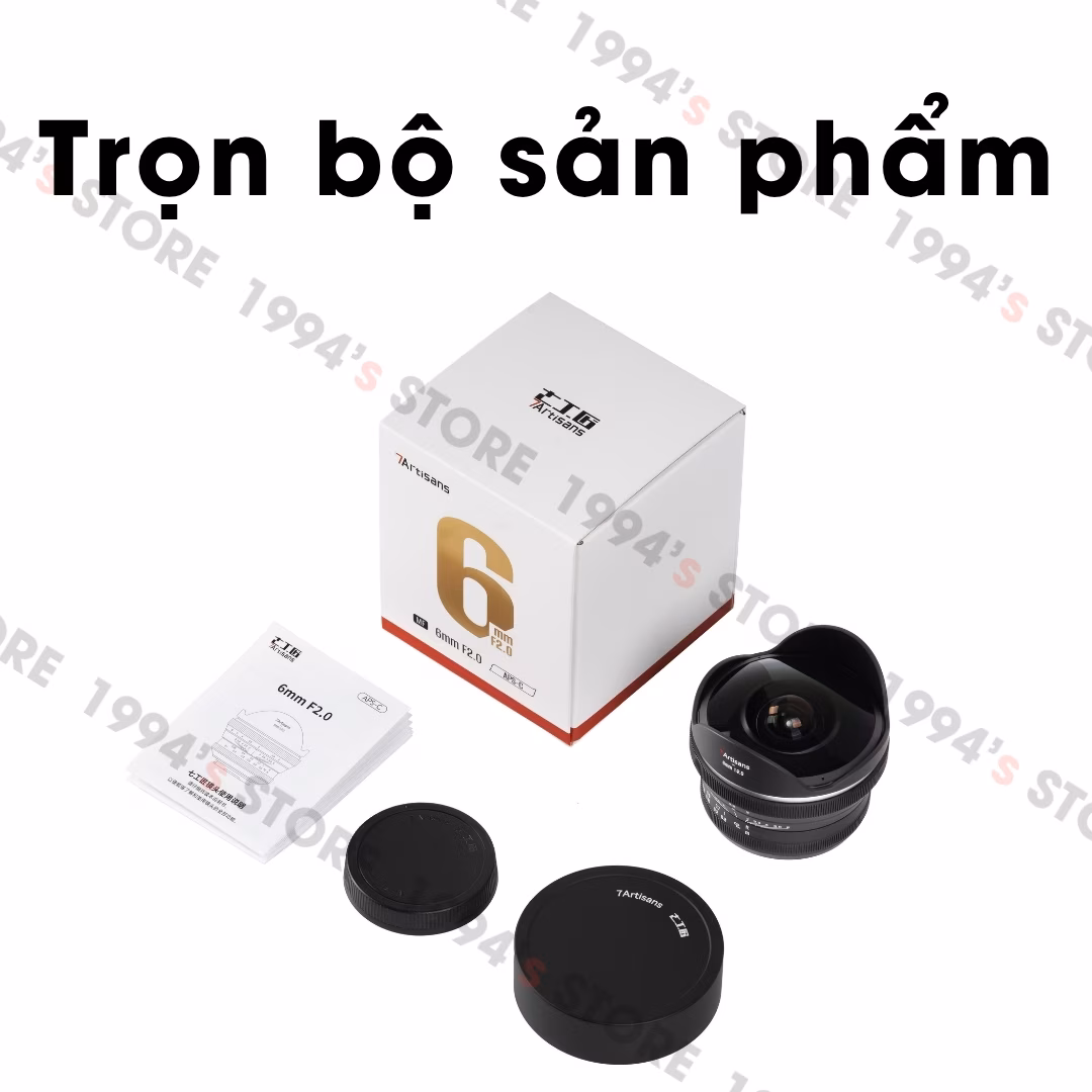 Trọng lượng lens 7Artisans 6mm Fisheye (418g)