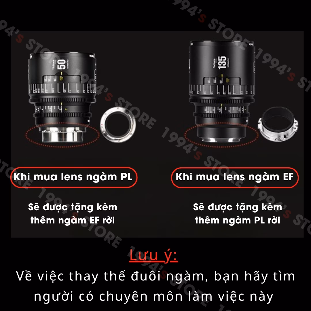 Lens Cine ngàm PL tặng kèm đuôi ngàm EF