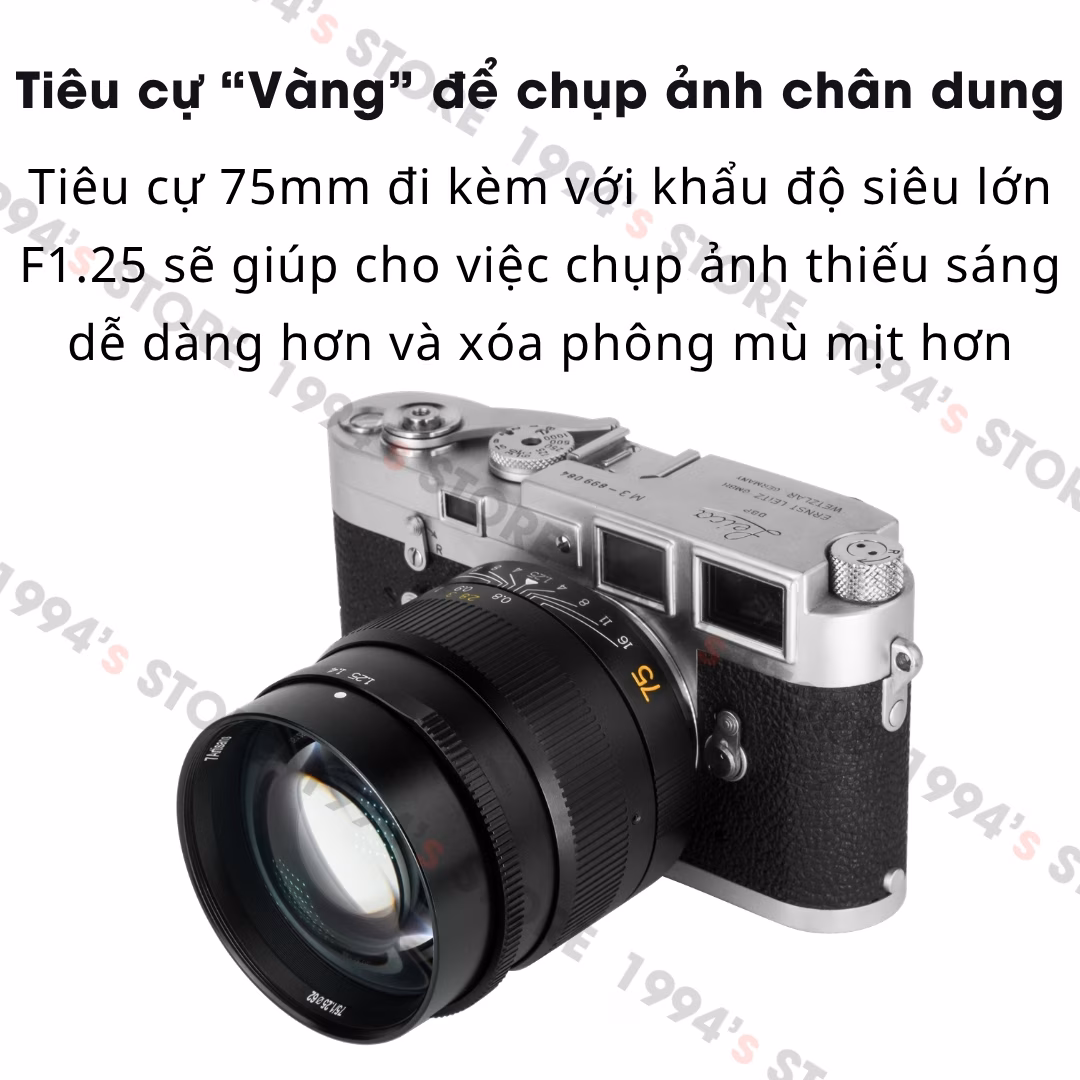 Ống kính 7Artisans 75mm F1.25 Leica M chính hãng