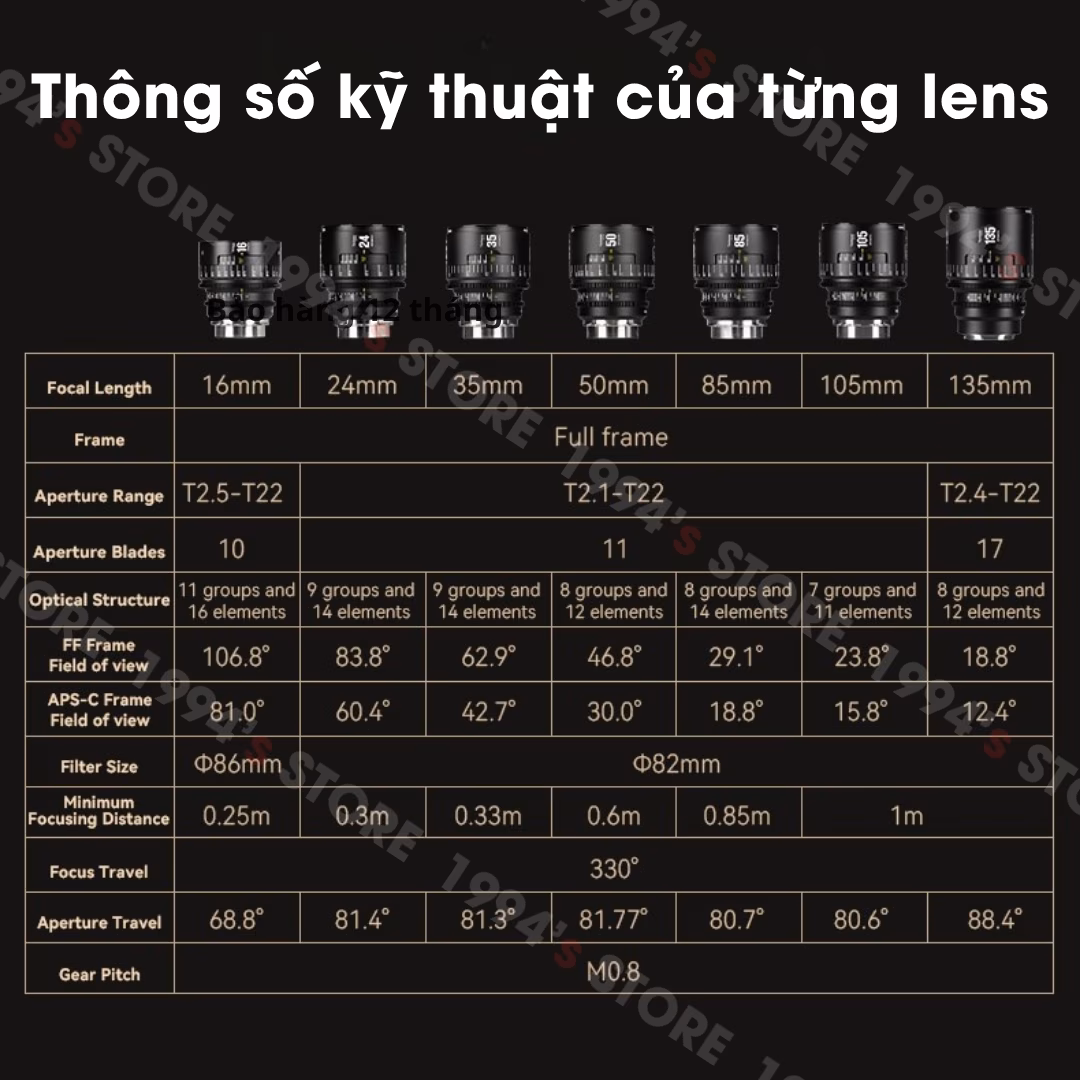 7Artisans 105mm T2.1 Infinite Vision Cine chính hãng