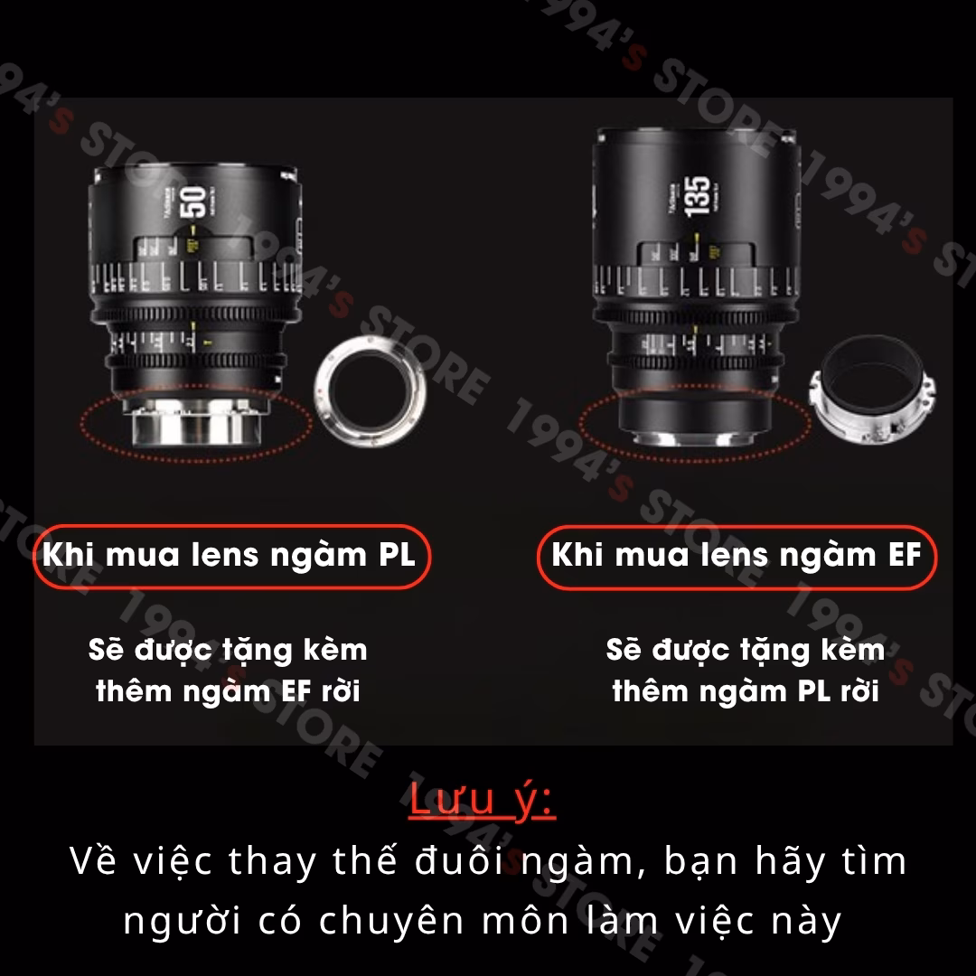 Lens Cine ngàm PL tặng kèm đuôi ngàm EF