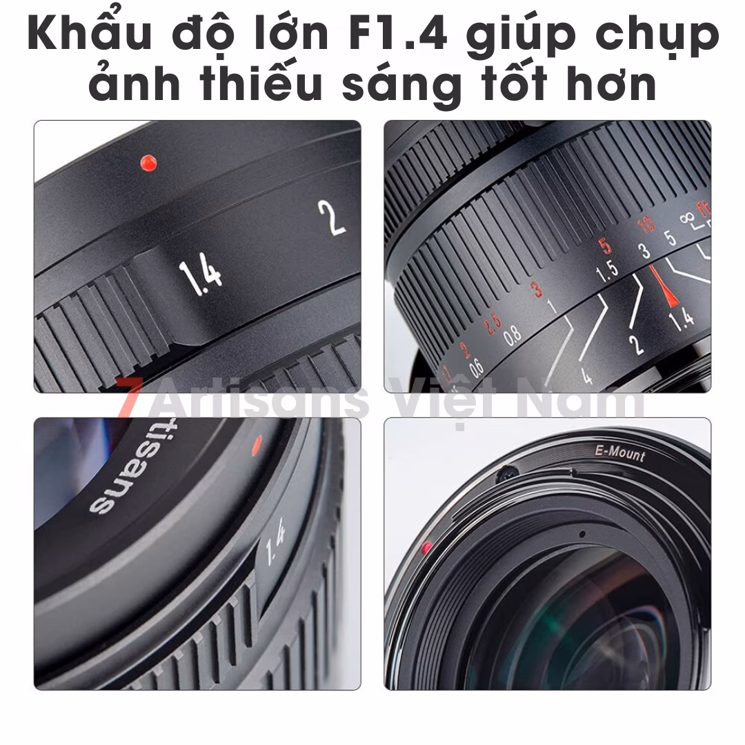 7Artisans 55mm f1.4 II chính hãng