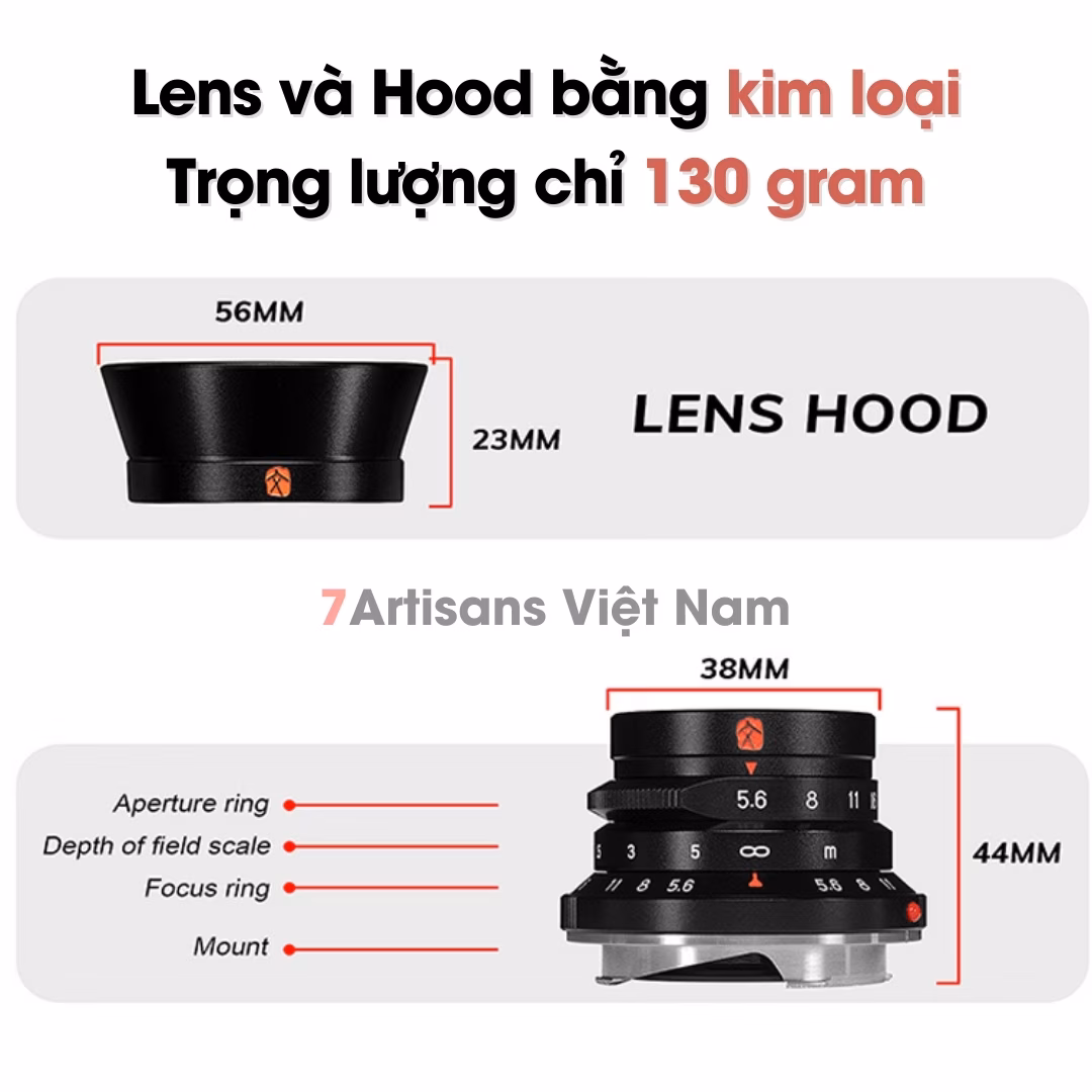 7Artisans 28mm F5.6 dòng WEN cao cấp