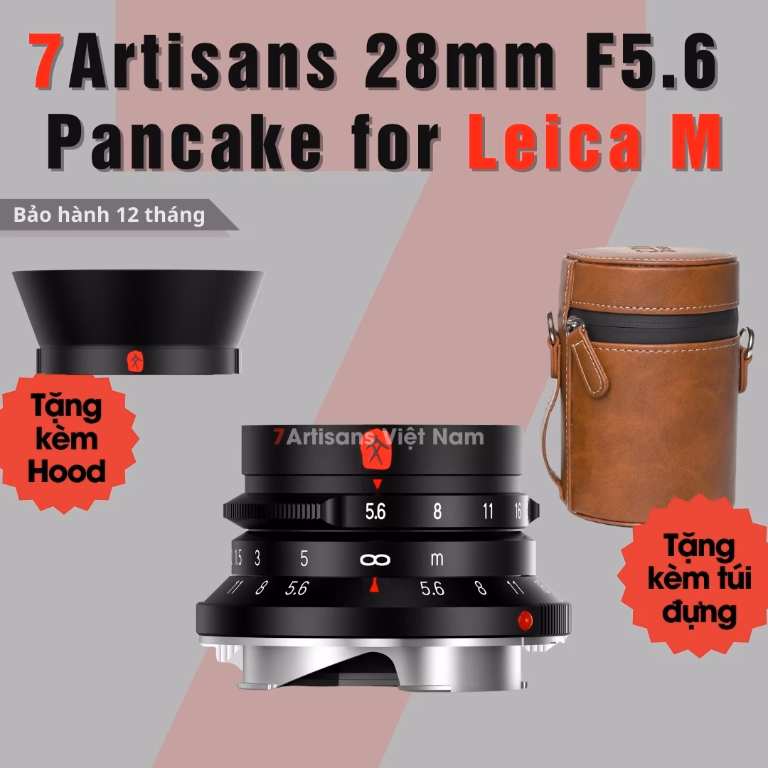 7Artisans 28mm F5.6 Pancake chính hãng