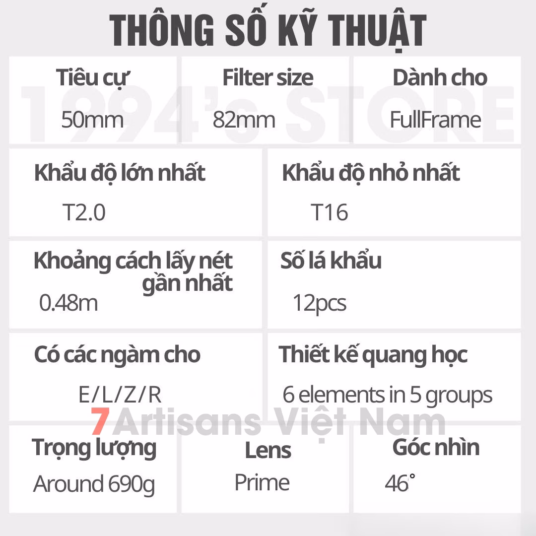 Ống kính Cine 35mm cho hệ máy M4/3