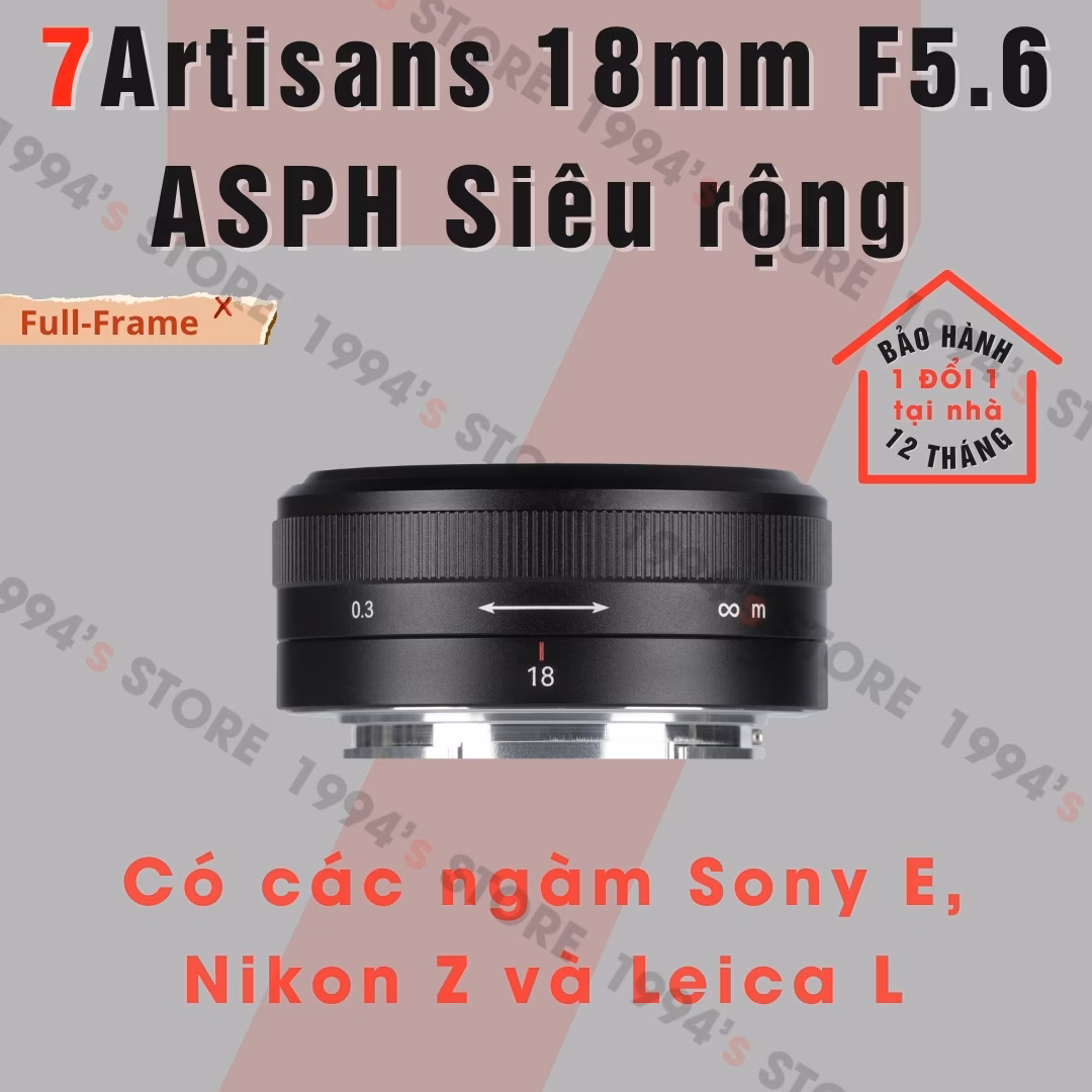 Ống kính 7Artisans 18mm F5.6 Pancake - Siêu rộng siêu nhỏ