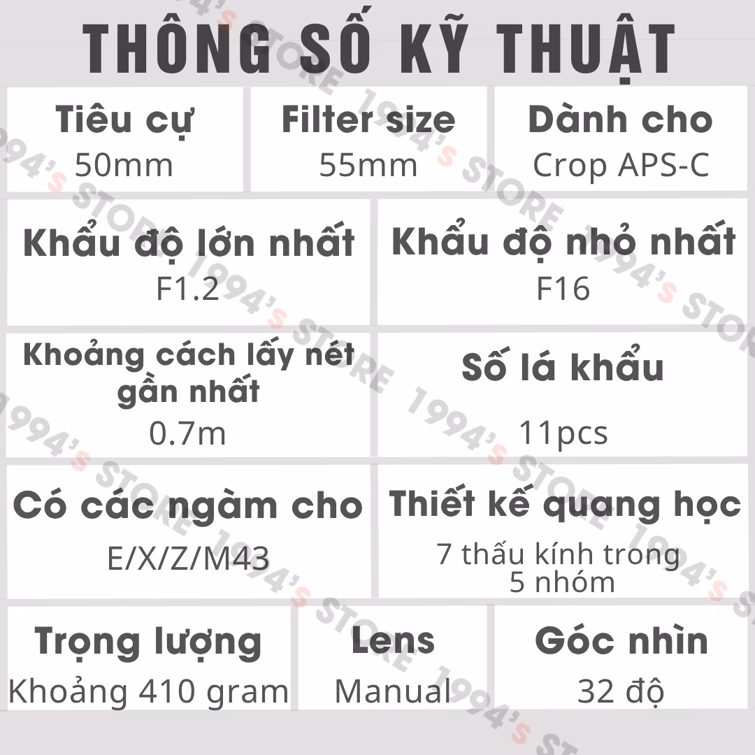 Lens chân dung xóa phông cho Sony A6400 Fujifilm X-T4