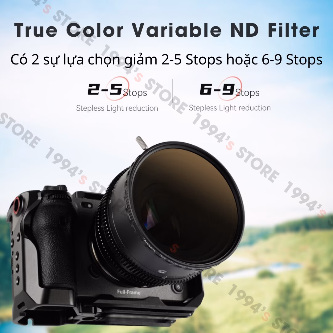 Kính lọc ND2-ND400 giảm 2-5 stops