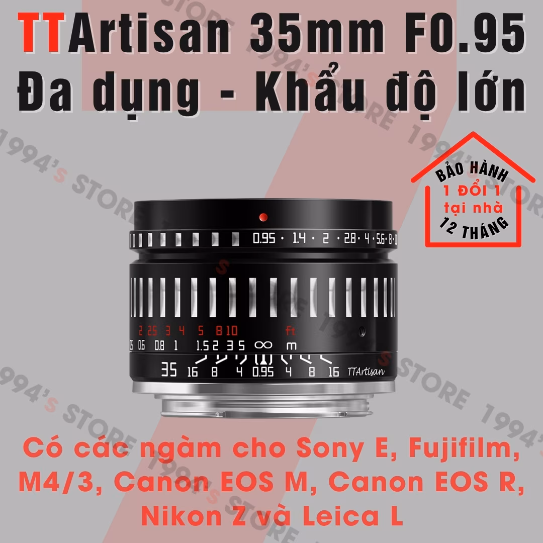 TTArtisan 35mm F0.95 – Siêu đa dụng khẩu độ lớn