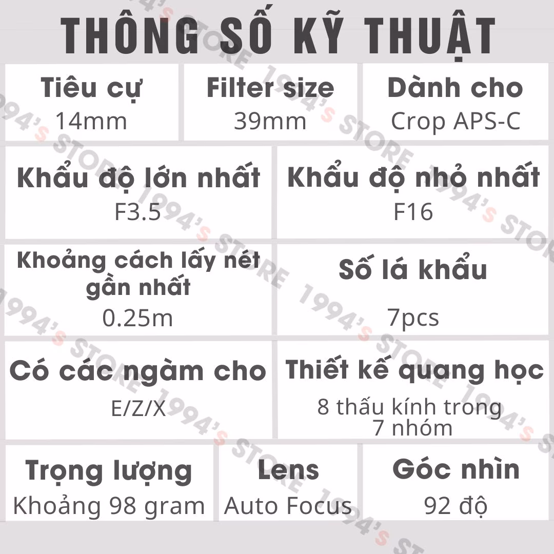 Ống kính góc rộng AF cho Fujifilm