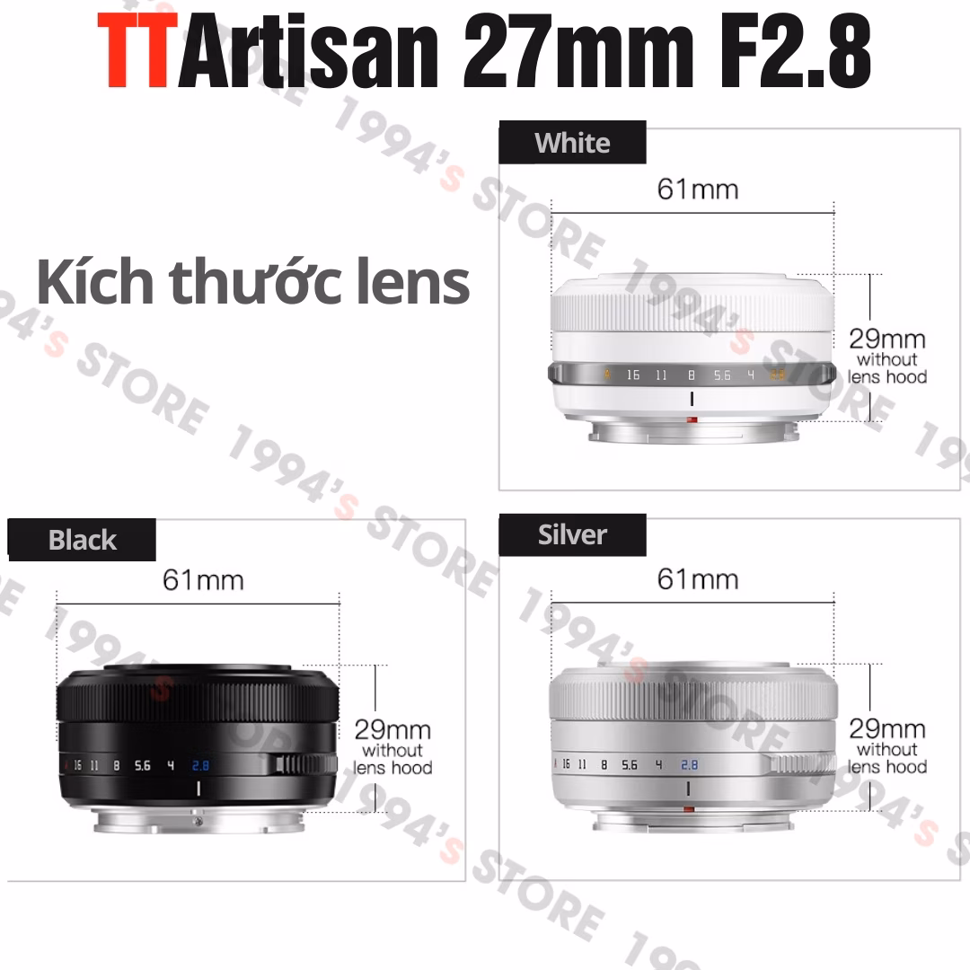 TTArtisan 27mm F2.8 cho Nikon Z-mount trắng