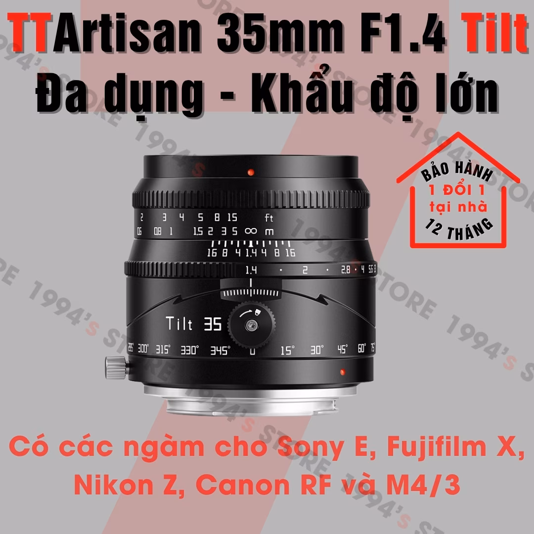 Ống kính TTArtisan 35mm F1.4 Tilt đa dụng có kèm Tilt