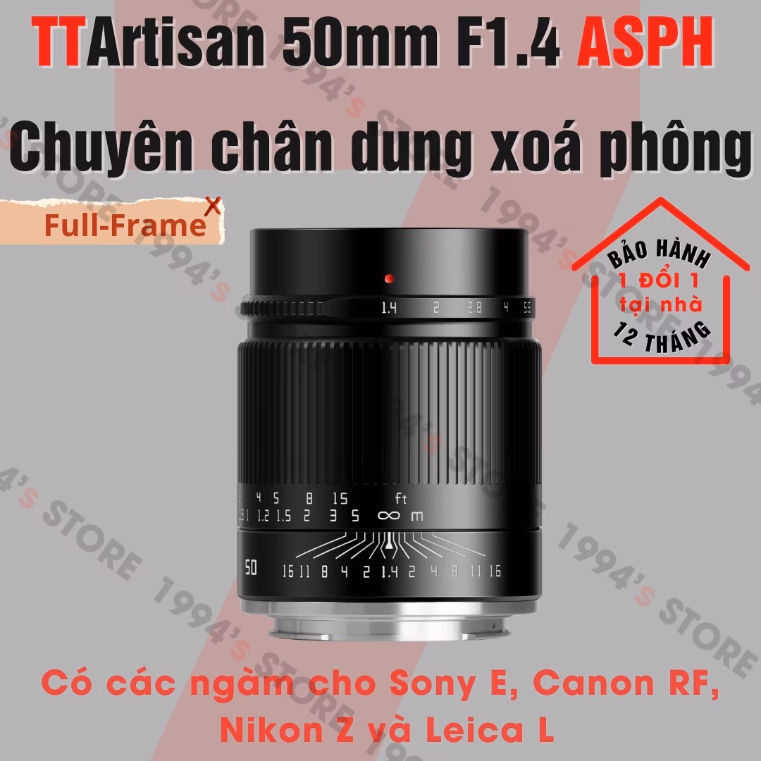 TTArtisan 50mm F1.4 ASPH lens Full-Frame