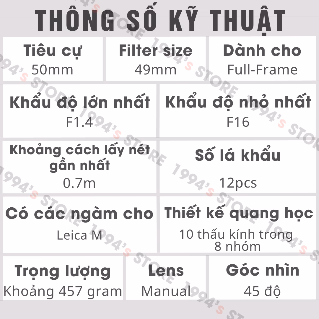 TTArtisan 50mm F1.4 Leica M giá tốt nhất