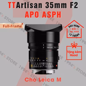 TTArtisan 35mm F2.0 APO ASPH ngàm Leica M – Tặng kèm Hood kim loại