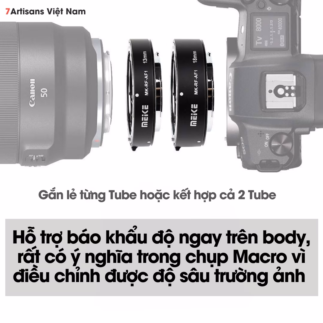 Ngàm Macro Meike cho Canon RF