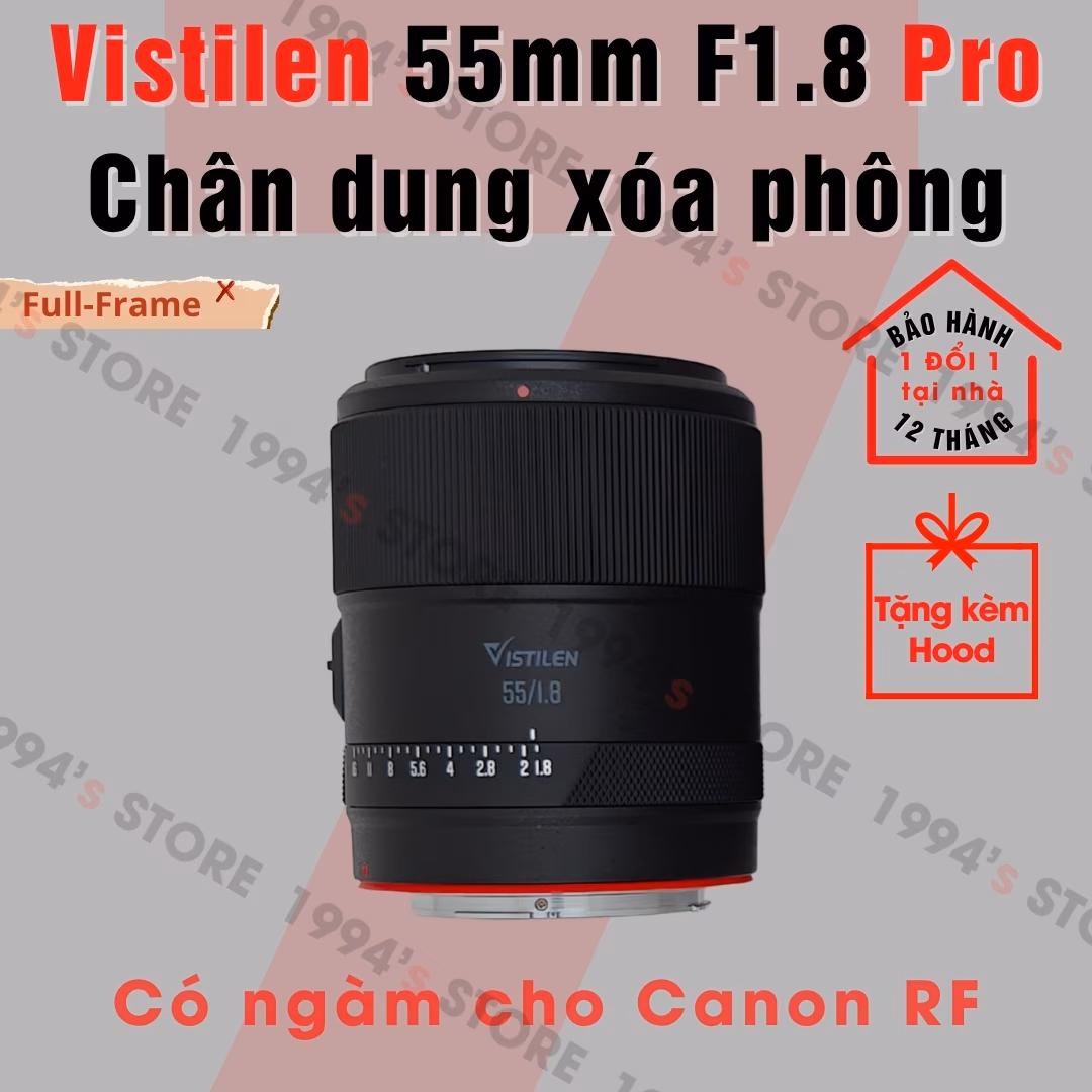 Ống kính Vistilen 55mm F1.8 Pro AF Full-Frame Canon R/Canon RF