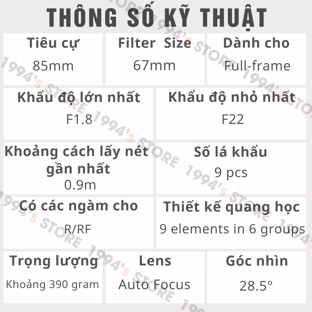 Vistilen 85mm F1.8 hỗ trợ lấy nét mắt Eye-AF