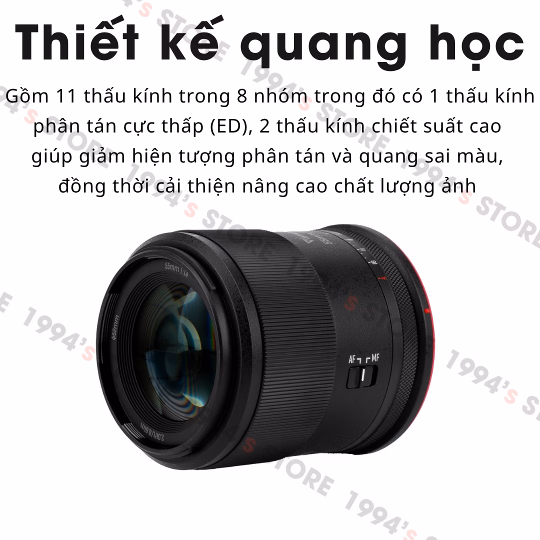 Đánh giá lens Vistilen 55mm F1.4 AF Canon