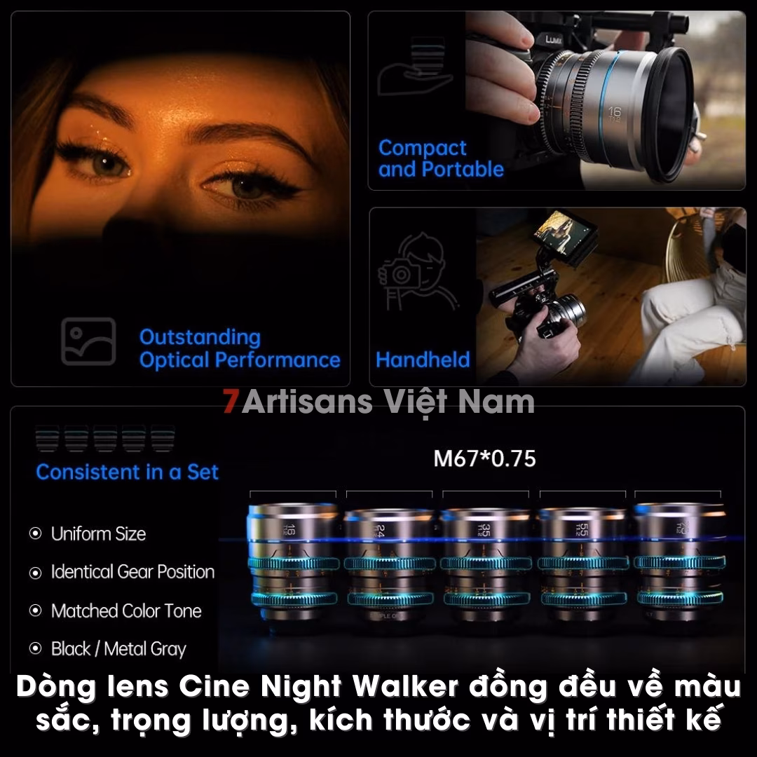 Sirui Night Walker T1.2 Cine Lens Set