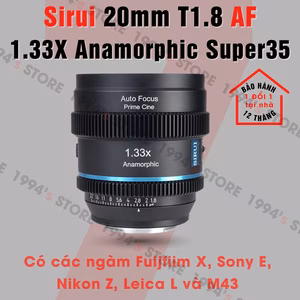 Sirui 20mm T1.8 AF 1.33X Anamorphic Cine Super35
