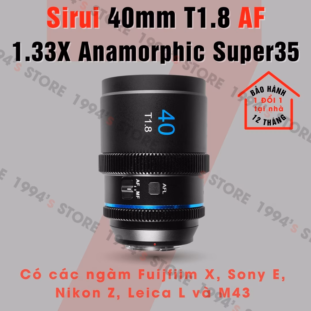 Sirui 40mm T1.8 AF 1.33X Anamorphic Cine Super35