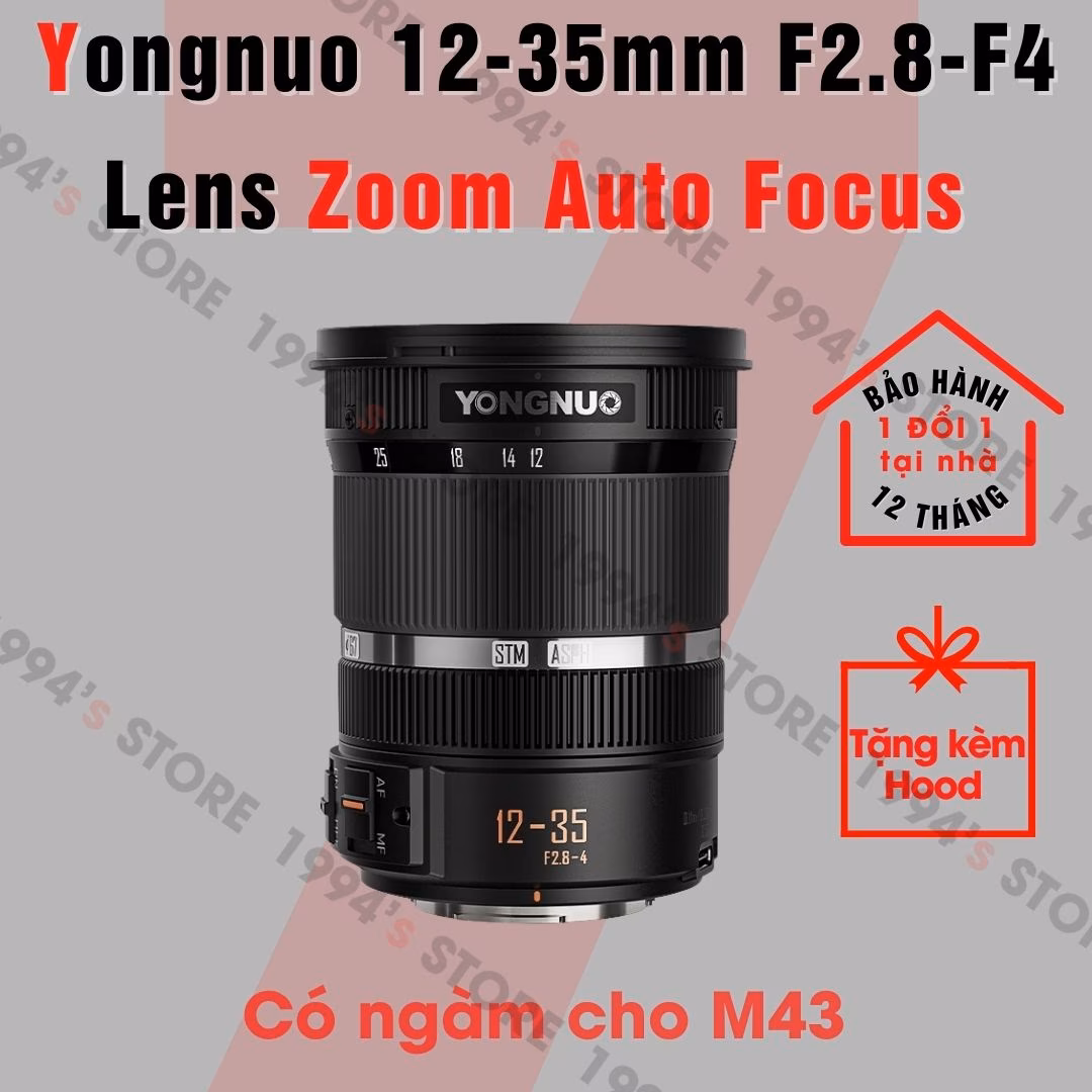 Ống kính Yongnuo 12-35mm F2.8 AF For M43 Olympus/Panasonic