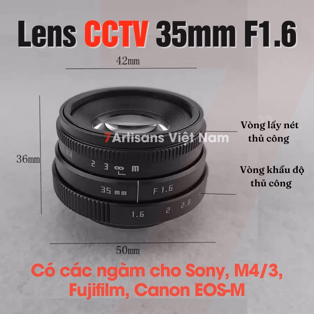 Fujian CCTV 35mm F1.6 HD Phiên bản VIII 2026