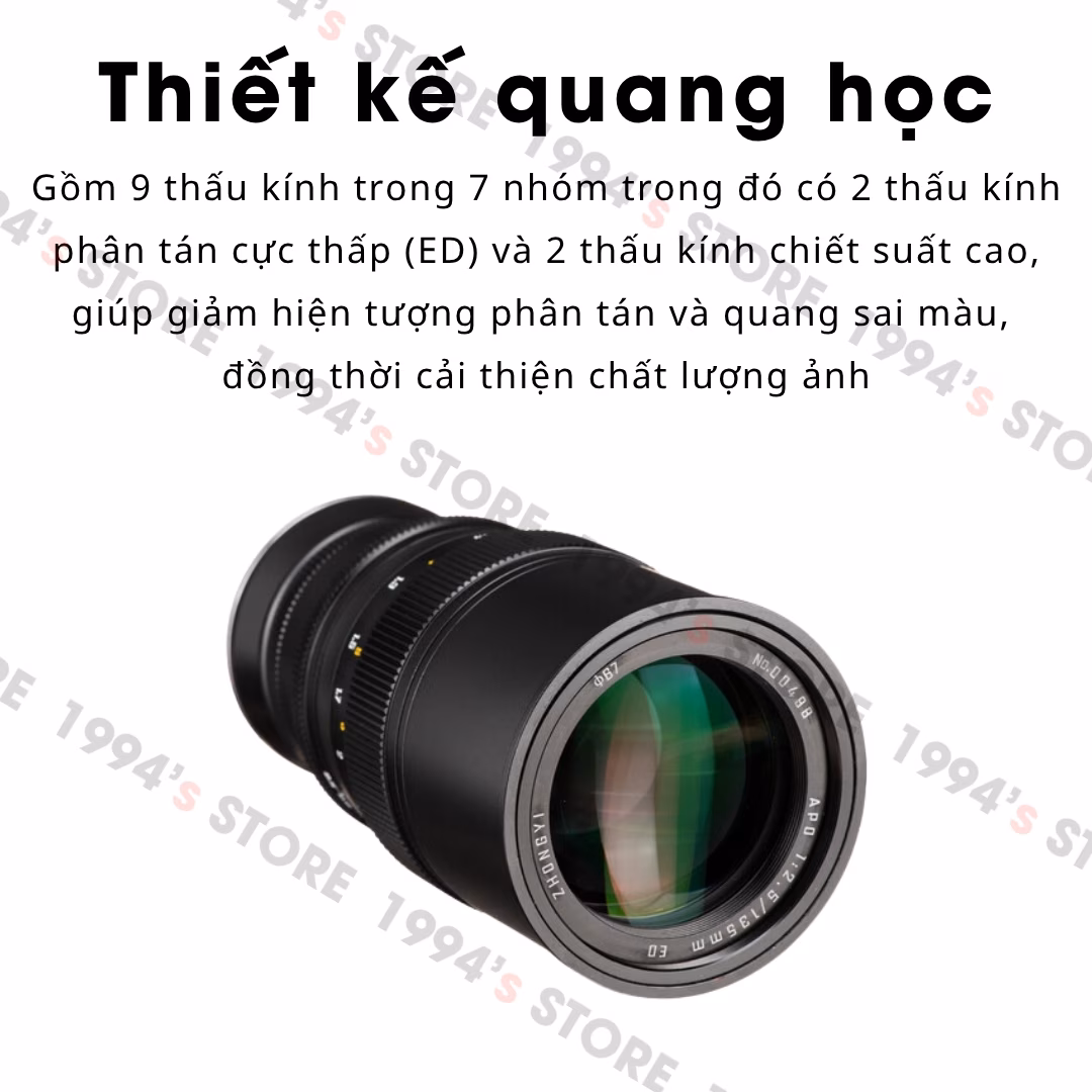 Ống kính chính hãng Mitakon 135mm f2.5