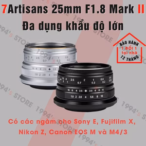 Ống kính 7Artisans 25mm F1.8 Mark II - Góc rộng đa dụng nhỏ gọn