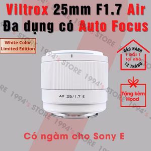 Ống kính Viltrox 25mm F1.7 AF Air White Limited Edition (Trắng) bản đặc biệt cho Sony E