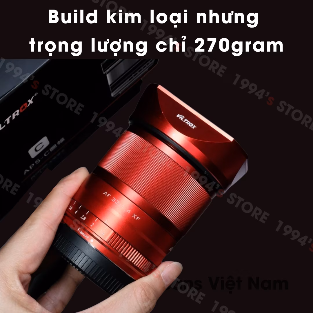 Lens Viltrox 33mm F1.4 đỏ cho Fujifilm XT5