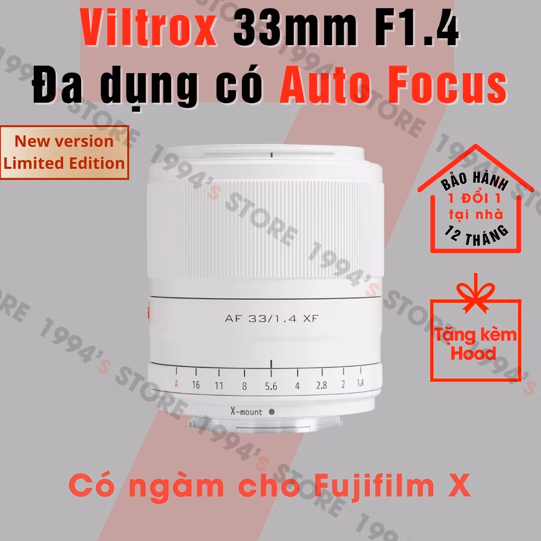Ống kính Viltrox 33mm F1.4 AF màu trắng phiên bản giới hạn