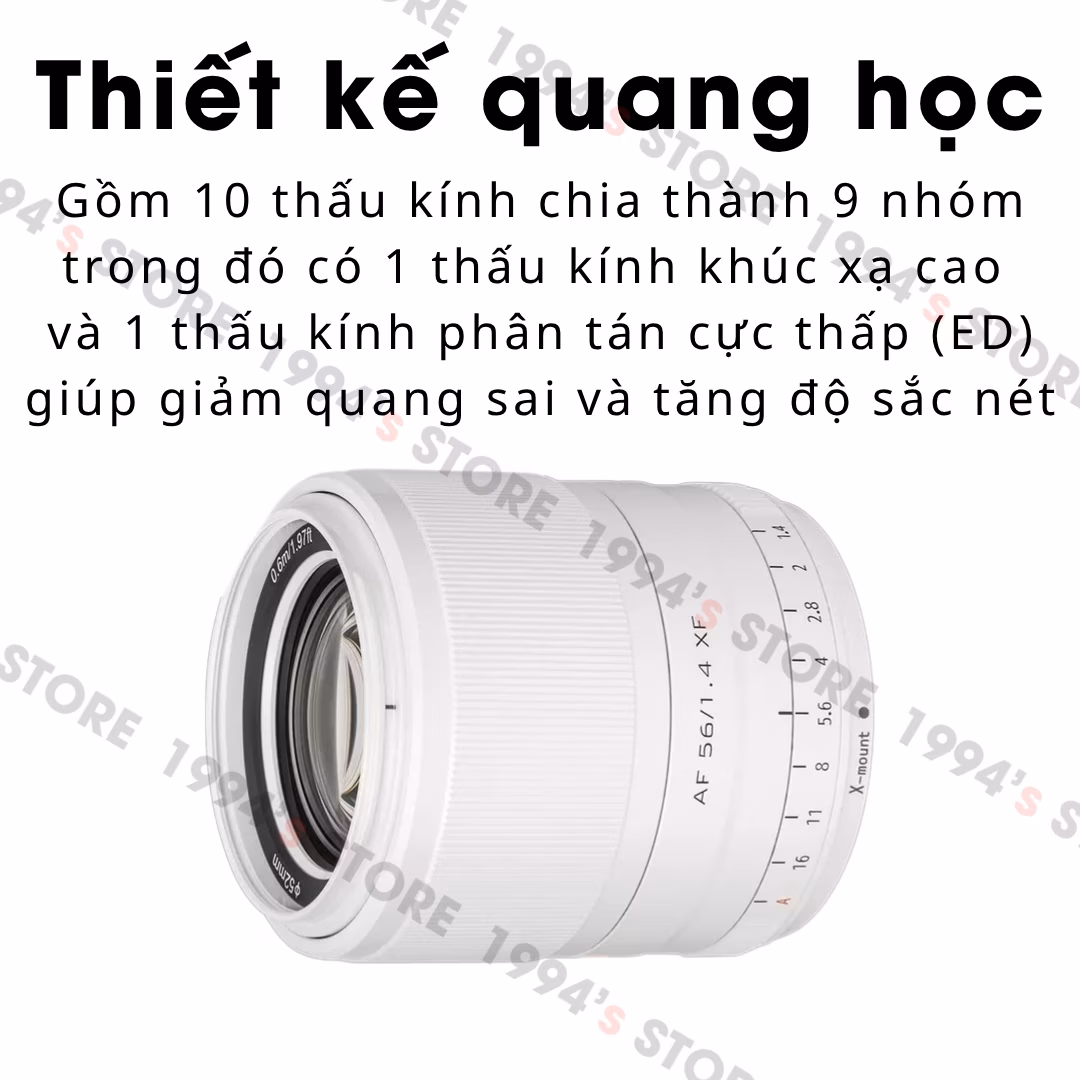 Ống kính Viltrox 56mm F1.4 màu trắng phiên bản giới hạn dành cho Fujifilm X